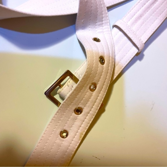 WHBM Iconic Sleeveless White A-Line Dress and Belt Size 6 - Picture 6 of 16